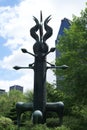 Sculpture in Stanley Rue Street, Montreal, Canada Royalty Free Stock Photo